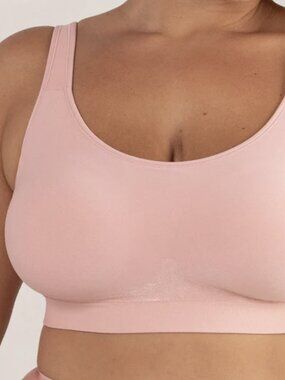 Shapermint Essentials Women's Daily Comfort Wireless Shaper Bra 10022 Rose NWT